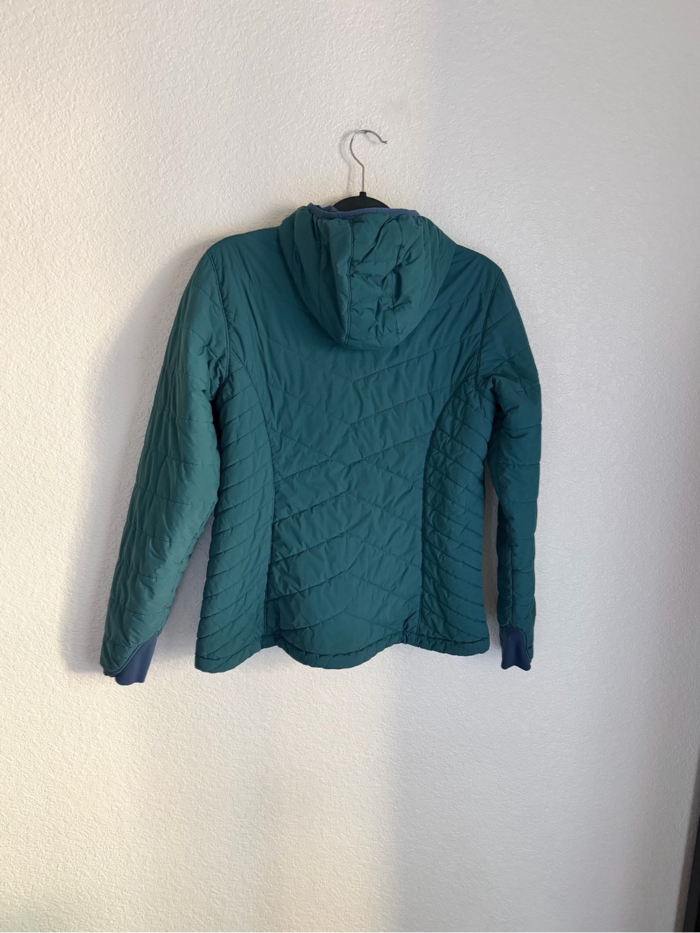 Eddie Bauer Women's Ignitelite Stretch Reversible Hooded Jacket M Green Blue - Picture 3 of 14